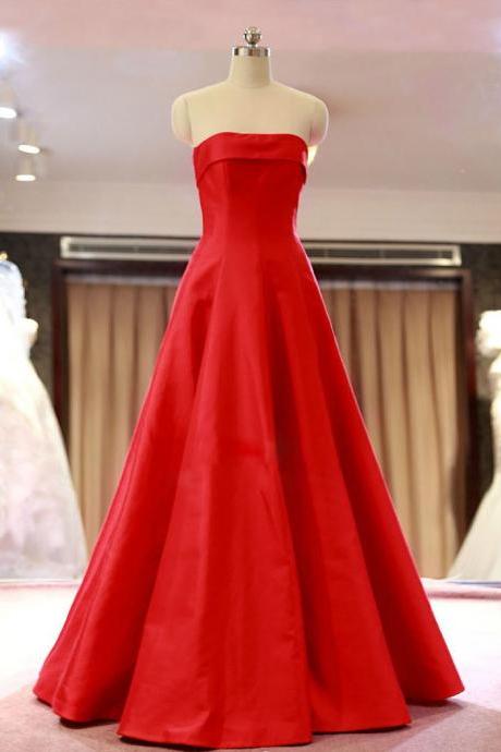 red and white long gown